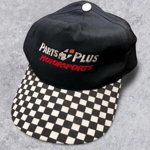 Vintage Parts Plus Motorsports Hat Cobra Caps Checkered Brim Snapback Racing